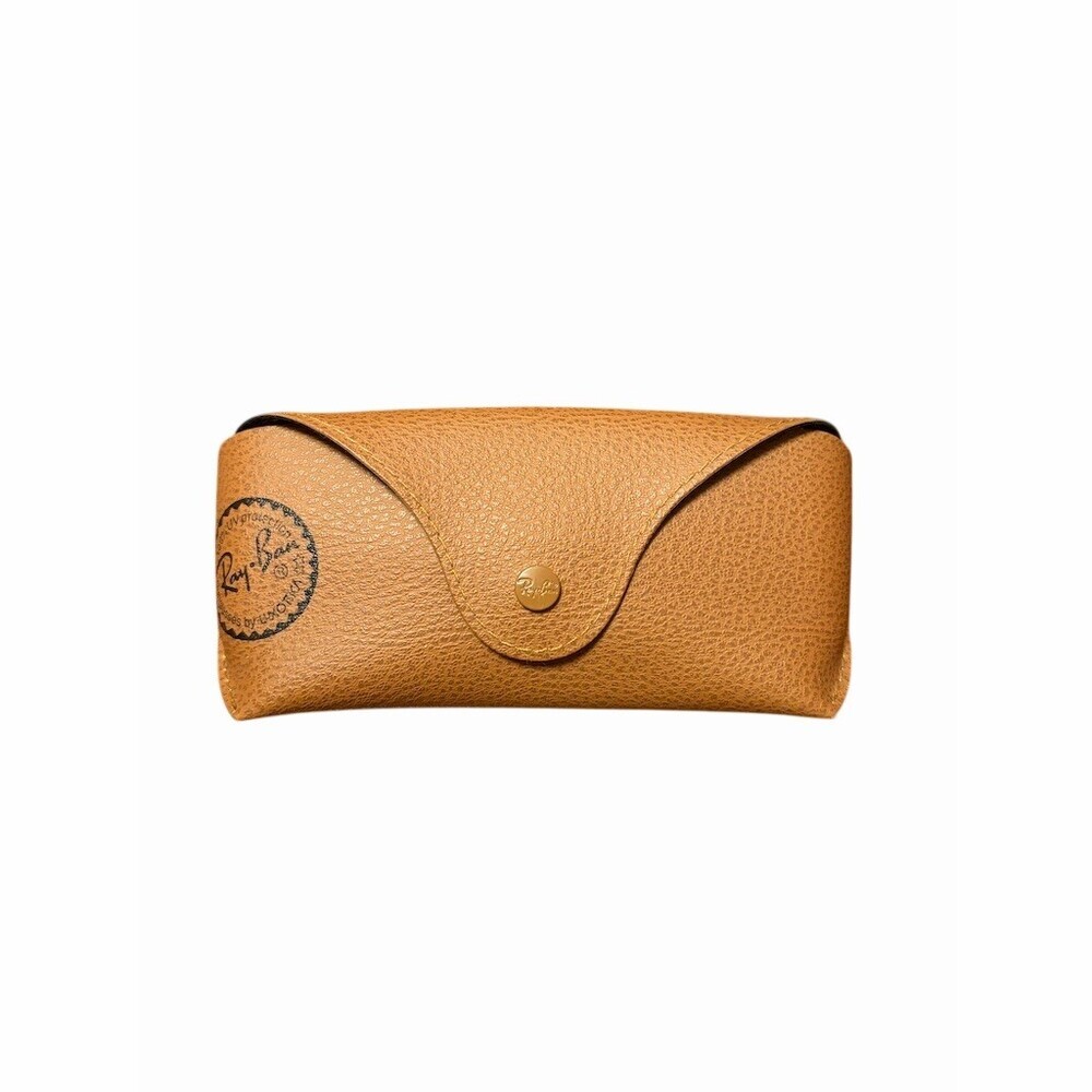 Ray-Ban Eyewear Case Brown Semi-Hard Snap Closure Unisex One Size